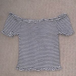 black and white crop top